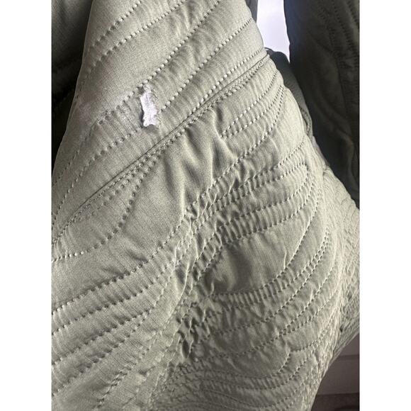 *Damaged* Calme Johnny Was Ava Quilted Wrap Belted Robe Coat Green Size XS *Flaw - Picture 15 of 16